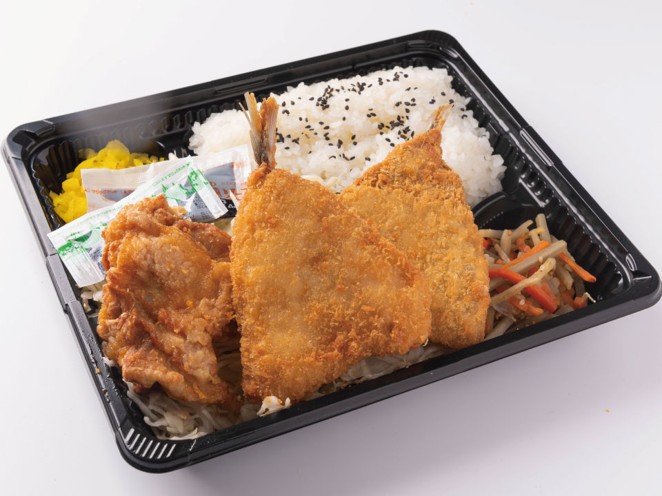 アジフライ弁当 630円 税込680円 から太郎